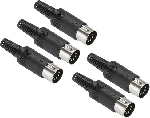 PATIKIL S-Video DIN Male Socket 6 Pin Signal Transmission for TV, DVD Player Pack of 5 in Saudi Arabia