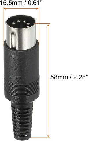 PATIKIL S-Video DIN Male Socket 6 Pin Signal Transmission for TV, DVD Player Pack of 5 in Saudi Arabia