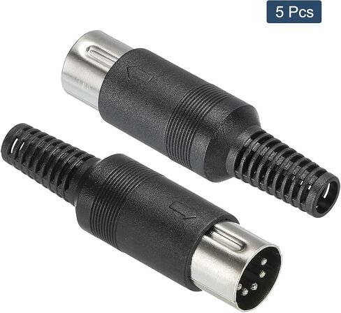 PATIKIL S-Video DIN Male Socket 6 Pin Signal Transmission for TV, DVD Player Pack of 5 in Saudi Arabia