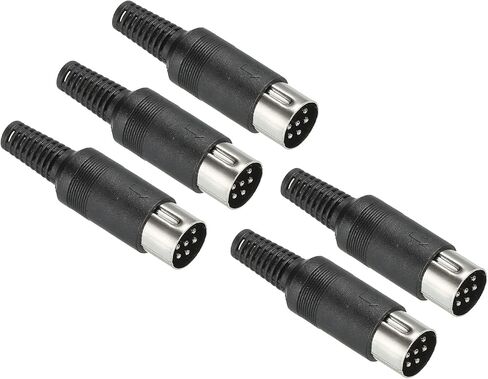 PATIKIL S-Video DIN Male Socket 6 Pin Signal Transmission for TV, DVD Player Pack of 5 in Saudi Arabia