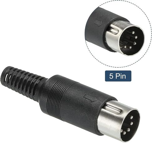 PATIKIL S-Video DIN Male Socket 6 Pin Signal Transmission for TV, DVD Player Pack of 5 in Saudi Arabia