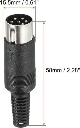 PATIKIL S-Video DIN Male Socket 6 Pin Signal Transmission for TV, DVD Player Pack of 5 in Saudi Arabia
