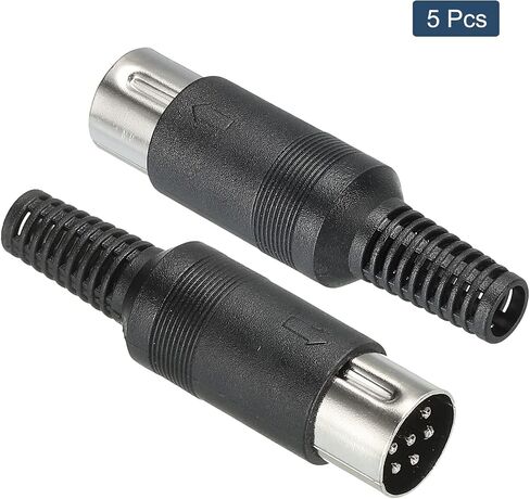 PATIKIL S-Video DIN Male Socket 6 Pin Signal Transmission for TV, DVD Player Pack of 5 in Saudi Arabia