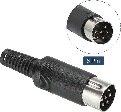 PATIKIL S-Video DIN Male Socket 6 Pin Signal Transmission for TV, DVD Player Pack of 5 in Saudi Arabia