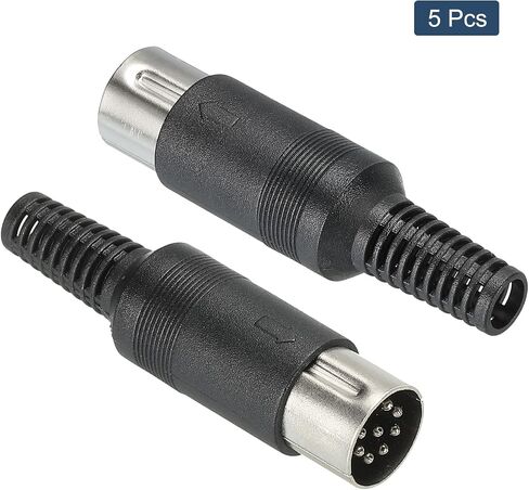 PATIKIL S-Video DIN Male Socket 6 Pin Signal Transmission for TV, DVD Player Pack of 5 in Saudi Arabia