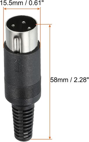 PATIKIL S-Video DIN Male Socket 6 Pin Signal Transmission for TV, DVD Player Pack of 5 in Saudi Arabia