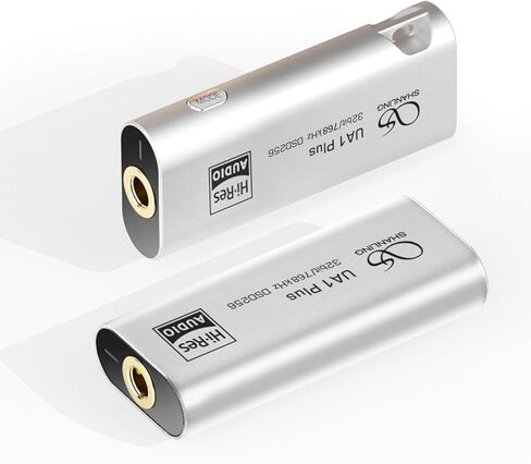 مضخم سماعة الرأس SHANLING UA1 Plus، USB DAC/AMP، مزدوج 43131 DAC، شريحة استقبال USB CT701، يدعم ما يصل إلى 768 كيلو هرتز/32 بت، DSD256، 80 ميجا واط @ 32 أوم، التحكم في تطبيق Android (فضي) in Kuwait