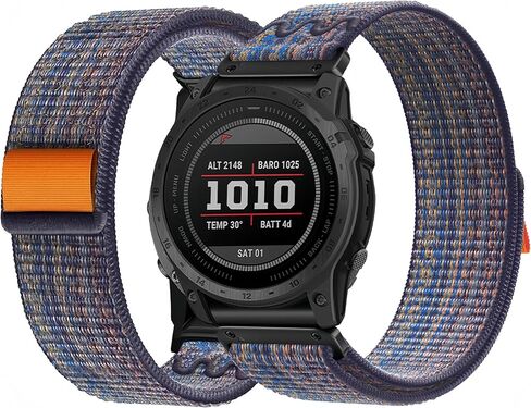 G-M2 1PACK Compatible with Garmin, Trail Loop Nylon Sport Band Tough Replacement Strap for fēnix/Forerunner/Approach/MARQ/quatix/D2 Series - Men's Edition in Saudi Arabia
