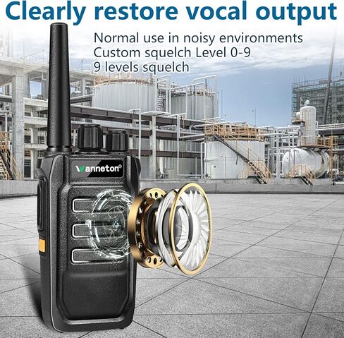 جهاز اتصال لاسلكي 10 عبوات للبالغين والعمل متوافق مع معظم أجهزة الراديو المحمولة ذات المقبض ثنائي الاتجاه مع تردد نسخ فك التشفير بمفتاح واحد، إنذار بمفتاح واحد، 205 رموز خصوصية، VOX، مسح ضوئي، قابل للبرمجة in Kuwait