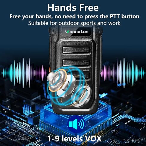 جهاز اتصال لاسلكي 10 عبوات للبالغين والعمل متوافق مع معظم أجهزة الراديو المحمولة ذات المقبض ثنائي الاتجاه مع تردد نسخ فك التشفير بمفتاح واحد، إنذار بمفتاح واحد، 205 رموز خصوصية، VOX، مسح ضوئي، قابل للبرمجة in Kuwait