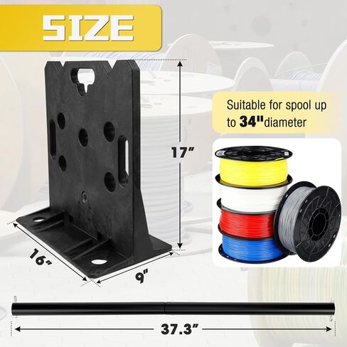 موزع أسلاك متعدد الأغراض مع عمود فولاذي عالي التحمل، يحمل بكرات يصل قطرها إلى 34 بوصة، سعة الحمل 330 رطلاً in Kuwait