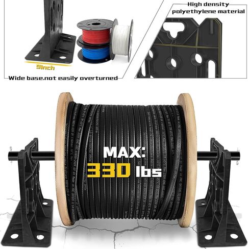 موزع أسلاك متعدد الأغراض مع عمود فولاذي عالي التحمل، يحمل بكرات يصل قطرها إلى 34 بوصة، سعة الحمل 330 رطلاً in Kuwait