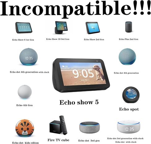 White 21W Power Cord for Echo Show 5 3rd Generation 2023 Release, Echo Show 1st Gen, Echo 1st/2nd Gen, Power Adapter Charger in Saudi Arabia