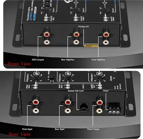 Lanzar 2 و3-Way Active Crossover - مع اتصال صوتي لاسلكي عبر البلوتوث، 18 ديسيبل أو 12 ديسيبل لكل منحدر يمكن اختياره من أوكتاف، ستيريو أحادي RCA، متقاطع غير متماثل مع مشكل جهير قابل للتعديل in Kuwait