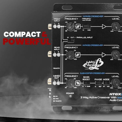 Lanzar 2 و3-Way Active Crossover - مع اتصال صوتي لاسلكي عبر البلوتوث، 18 ديسيبل أو 12 ديسيبل لكل منحدر يمكن اختياره من أوكتاف، ستيريو أحادي RCA، متقاطع غير متماثل مع مشكل جهير قابل للتعديل in Kuwait