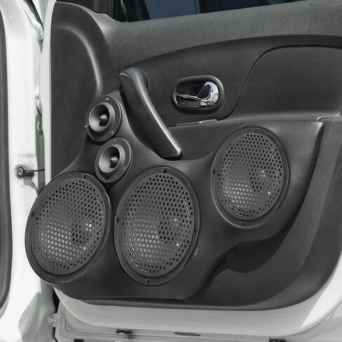 X AUTOHAUX 2 قطعة 6 بوصة غطاء مكبر صوت بلاستيكي شبكة مضخم صوت شواء القرن الحرس الزخرفية دائرة مصبغة حامي أسود للسيارة in Saudi Arabia