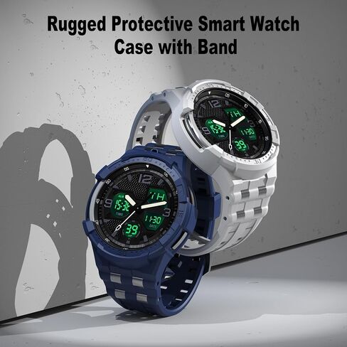 حزام T-ENGINE متوافق مع ساعة Samsung Galaxy Watch 6 الكلاسيكية مقاس 47 مم مع حافظة، حافظة متينة من قطعة واحدة مع حزام لهاتف Galaxy 6 Classic 47 مم (2023) in Kuwait