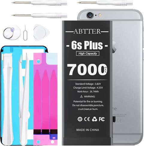 [7000 مللي أمبير] بطارية لهاتف iPhone 8 Plus، (2023 ترقية جديدة) بطارية عالية السعة 0 دورة لهاتف iPhone 8 Plus بطارية A1864، A1897، A1898 مع مجموعة أدوات بديلة احترافية. in Kuwait