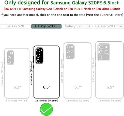 حافظة محفظة جلدية SUANPOT لهاتف Samsung Galaxy S20 FE مع حامل بطاقة الائتمان RFID، غطاء هاتف محمول من البولي يوريثان قابل للطي لهاتف S20FE 5G جيب مقاوم للصدمات للرجال والنساء 6.5 بني فاتح in Saudi Arabia
