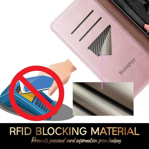 حافظة محفظة جلدية SUANPOT لهاتف Samsung Galaxy S20 FE مع حامل بطاقة الائتمان RFID، غطاء هاتف محمول من البولي يوريثان قابل للطي لهاتف S20FE 5G جيب مقاوم للصدمات للرجال والنساء 6.5 بني فاتح in Saudi Arabia