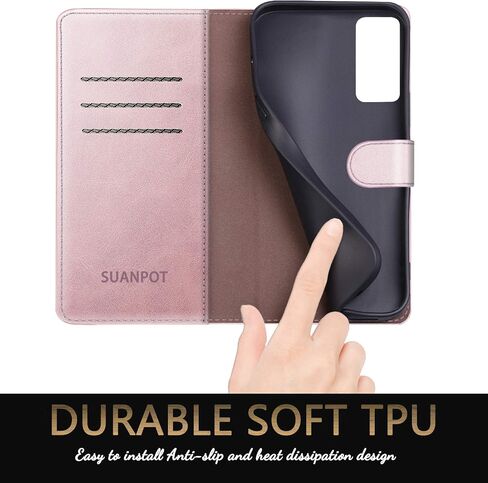 حافظة محفظة جلدية SUANPOT لهاتف Samsung Galaxy S20 FE مع حامل بطاقة الائتمان RFID، غطاء هاتف محمول من البولي يوريثان قابل للطي لهاتف S20FE 5G جيب مقاوم للصدمات للرجال والنساء 6.5 بني فاتح in Saudi Arabia
