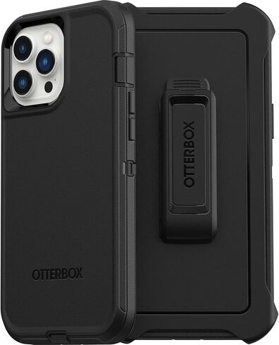 OtterBox iPhone 13 mini & 12 mini Defender Series Case - Single Unit Ships in Polybag, Ideal for Business Customers - BLACK, rugged & durable, with port protection, includes holster clip kickstand in Saudi Arabia