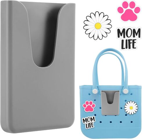 حامل هاتف من السيليكون متوافق مع حقيبة Bogg، إكسسوارات وملحق من السيليكون الناعم لحقائب الشاطئ من Bogg، مناسب لأي طراز هاتف محمول (أحمر) in Kuwait