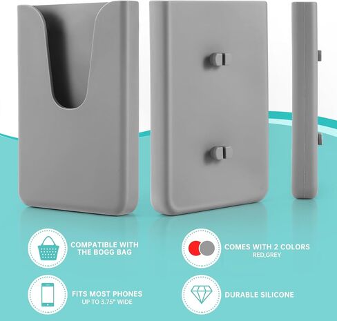 حامل هاتف من السيليكون متوافق مع حقيبة Bogg، إكسسوارات وملحق من السيليكون الناعم لحقائب الشاطئ من Bogg، مناسب لأي طراز هاتف محمول (أحمر) in Kuwait