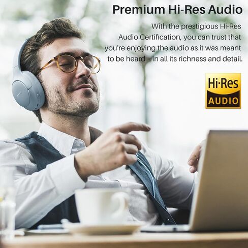 TOZO HT2 Hybrid Active Noise Cancelling Headphones, Wireless Over Ear Bluetooth Headphones, 60H Playtime, Hi-Res Audio Custom EQ via App Deep Bass Comfort Fit Ear Cups, for Home Office Travel Khaki in Saudi Arabia