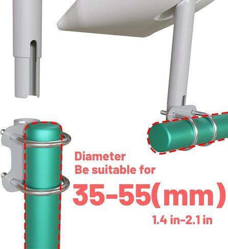 محول أنبوب تثبيت عمود CHGRNLF Starlink لطبق Starlink V2، قطر الأنبوب المطبق 35~55 مم، يستخدم للمركبات الترفيهية واليخوت والسور (قطعة واحدة) in Kuwait