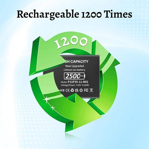 SHENMZ P11P35-11-N01 Battery，[New Upgraded ] 2500mAh High Capacity Li-ion Replacement Battery for Texas Instruments TI-84 CE TI-84 Plus CE, fits Part No 3.7L12005SPA P11P35-11-N01 in Saudi Arabia