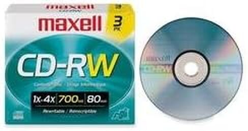 Maxell CD-RW Media - 650MB - 120mm Standard in Saudi Arabia