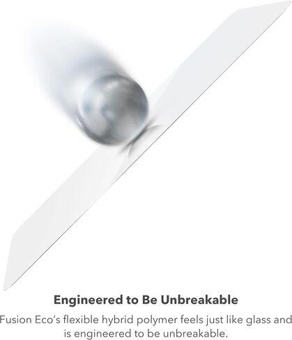 واقي شاشة ZAGG Invisible Shield Fusion ECO لهاتف Apple iPhone 14 Pro Max - حماية هجينة مرنة مصنوعة من مواد نباتية، سهلة التركيب in Saudi Arabia
