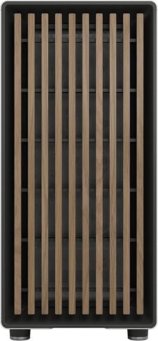 Fractal Design North Chalk White Tempered Glass Clear - Genuine Oak Wood Front - Glass Side Panel - Two 140mm Aspect PWM Fans Included - Type C USB - ATX Airflow Mid Tower PC Gaming Case in Saudi Arabia