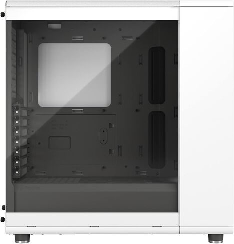 Fractal Design North Chalk White Tempered Glass Clear - Genuine Oak Wood Front - Glass Side Panel - Two 140mm Aspect PWM Fans Included - Type C USB - ATX Airflow Mid Tower PC Gaming Case in Saudi Arabia