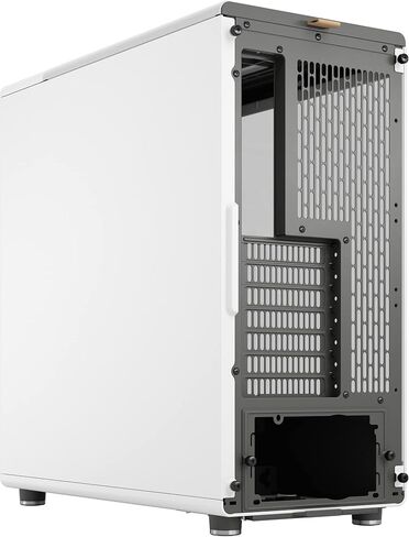 Fractal Design North Chalk White Tempered Glass Clear - Genuine Oak Wood Front - Glass Side Panel - Two 140mm Aspect PWM Fans Included - Type C USB - ATX Airflow Mid Tower PC Gaming Case in Saudi Arabia