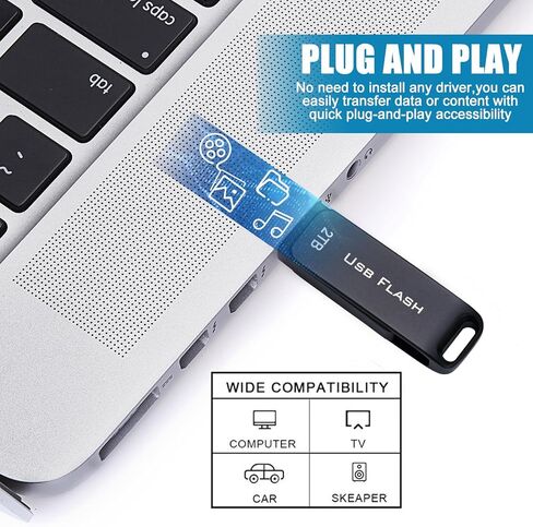 محرك أقراص فلاش USB عالي السرعة، محرك إبهام مقاوم للماء، عصا ذاكرة معدنية USB لتخزين البيانات مع تصميم سلسلة المفاتيح، محرك أقراص القفز للنسخ الاحتياطي للبيانات ونقلها للكمبيوتر الشخصي/الكمبيوتر المحمول in Kuwait
