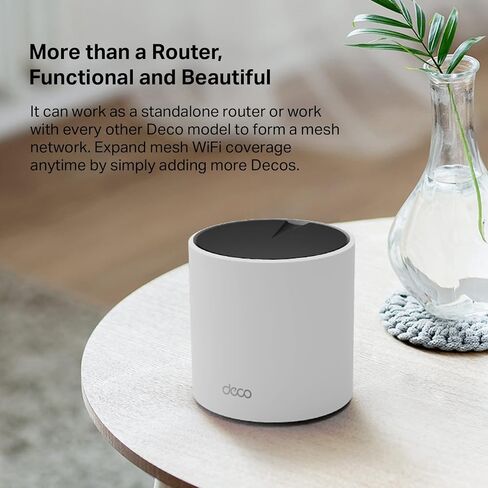 TP-Link Deco AX3000 WiFi 6 Mesh System Deco X55- Covers up to 2500 Sq.Ft., Replaces Wireless Router and Extender, 3 Gigabit Ports, Supports Ethernet Backhaul(1-Pack) (Renewed) in Saudi Arabia