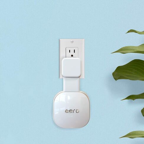 منفذ تثبيت على الحائط فقط لنظام eero 6 & 6+ شبكة Wi-Fi (ليس لـ Pro 6/Pro 6E)، لا توجد أسلاك فوضوية وحامل منفذ موفر للمساحة لموسع eero (عبوة واحدة) in Kuwait