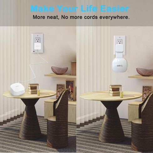 منفذ تثبيت على الحائط فقط لنظام eero 6 & 6+ شبكة Wi-Fi (ليس لـ Pro 6/Pro 6E)، لا توجد أسلاك فوضوية وحامل منفذ موفر للمساحة لموسع eero (عبوة واحدة) in Kuwait