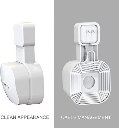 منفذ تثبيت على الحائط فقط لنظام eero 6 & 6+ شبكة Wi-Fi (ليس لـ Pro 6/Pro 6E)، لا توجد أسلاك فوضوية وحامل منفذ موفر للمساحة لموسع eero (عبوة واحدة) in Kuwait