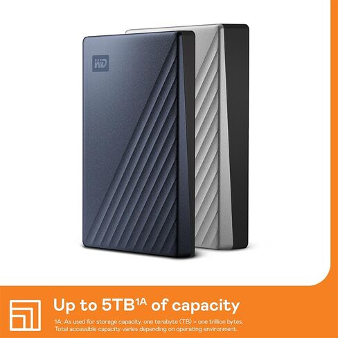 WD 6TB My Passport, Portable External Hard Drive, Black, Backup Software with Defense Against ransomware, and Password Protection, USB 3.1/USB 3.0 Compatible - WDBR9S0060BBK-WESN in Saudi Arabia