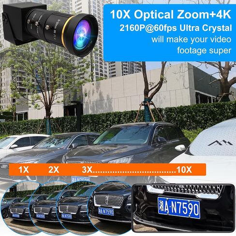 كاميرا ELP 4K USB3.0 HDMI USB كاميرا ويب تكبير يدوية 4K 60 إطارًا في الثانية كاميرا كمبيوتر صغيرة مقربة للكمبيوتر H.264 تلسكوب كاميرا أمان USB 8 ميجابكسل كاميرا CCTV صناعية (عدسة تكبير 5-50 مم 10X) in Saudi Arabia