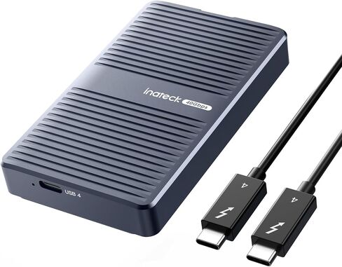 حاوية Inateck 40 جيجابت في الثانية M.2 NVMe SSD من الألومنيوم، USB4.0/Thunderbolt 3/4 حاوية قرص صلب خارجي، تركيب بدون أدوات، يدعم 2280 SSD، مفتاح M، FE2029 in Kuwait