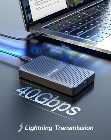 حاوية Inateck 40 جيجابت في الثانية M.2 NVMe SSD من الألومنيوم، USB4.0/Thunderbolt 3/4 حاوية قرص صلب خارجي، تركيب بدون أدوات، يدعم 2280 SSD، مفتاح M، FE2029 in Kuwait