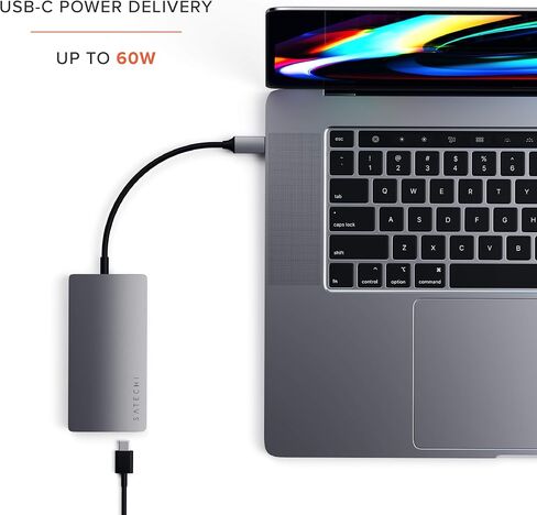 Satechi USB C Hub Multiport Adapter V3, 8 in 1 USB C Dongle with 8K HDMI, 85W USB-C PD Charging, 4 USB-C Data Ports, Ethernet, SD Card Reader for Mac, Windows - Space Gray in Saudi Arabia