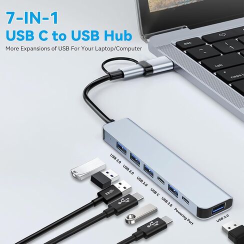 موزع USB موسع USB 2.0، مقسم منافذ 1 إلى 4، محول متعدد المنافذ in Saudi Arabia
