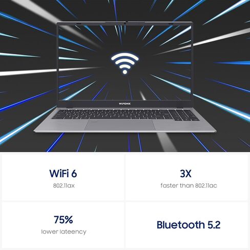 Laptop Computer, 16GB LPDDR5 RAM Laptop 512GB NVMe SSD, Intel Quad-Core N100, 15.6 Inch 1080P IPS Display Windows 11 Pro Laptops, WiFi 6, BT 5.2, RJ45 Ethernet, Fingerprint, USB Type-C in Kuwait
