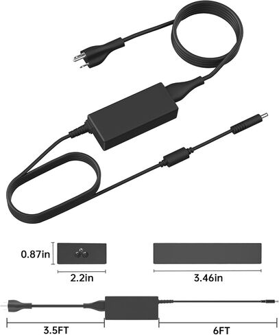 45W Dell AC Adapter Laptop Charger for Dell Inspiron 13 14 15 3000 5000 7000 Series 14-5000 13-7000 13-5000 17-7000 15-3552 3555 3558 3565 3567 5551 5555 5558 5559 Power Supply Cord in Saudi Arabia