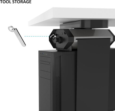 Adjustable Under Desk PC Mount with 360 Degree Swivel , Supports up to 44 lbs Weight Capacity, PC Holder Under Desk Mount, Computer Case CPU Holder with Easy Adjustable Feature in Saudi Arabia